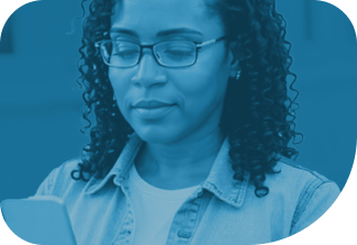 Presbyopia patient looking down